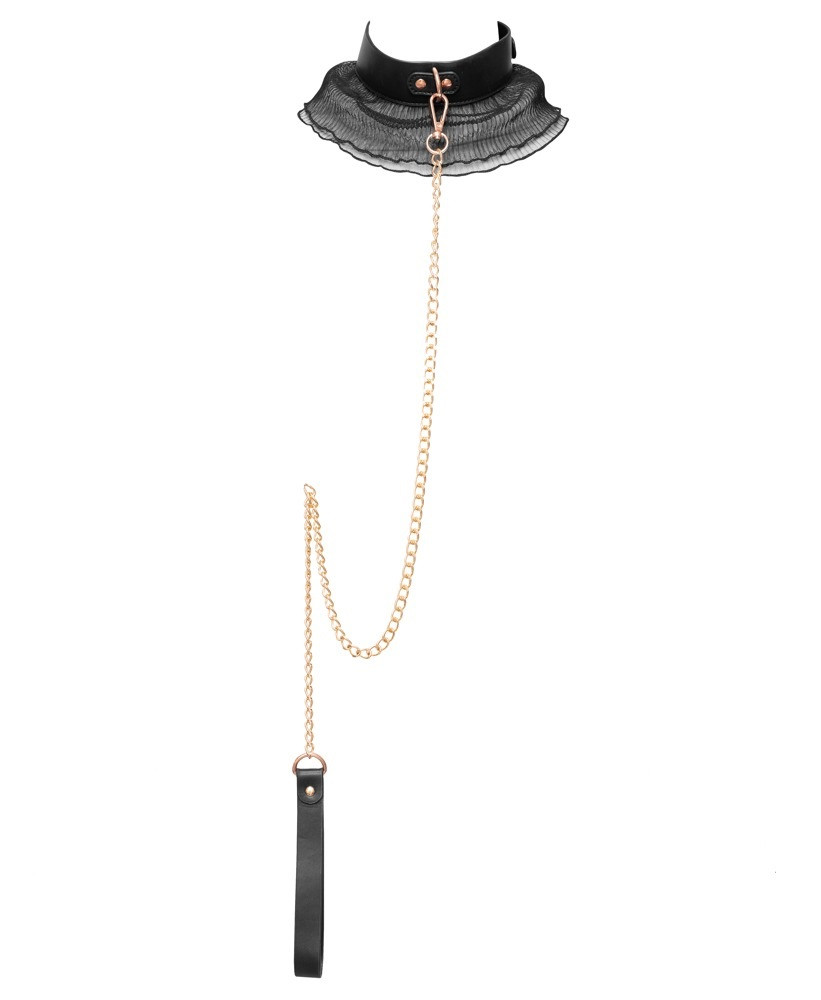 Un très joli choker avec sa laisse dorée qui se détache au gré des envies.