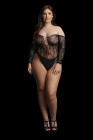 Body ouvert en dentelle avec strass - Wonder Queen Size