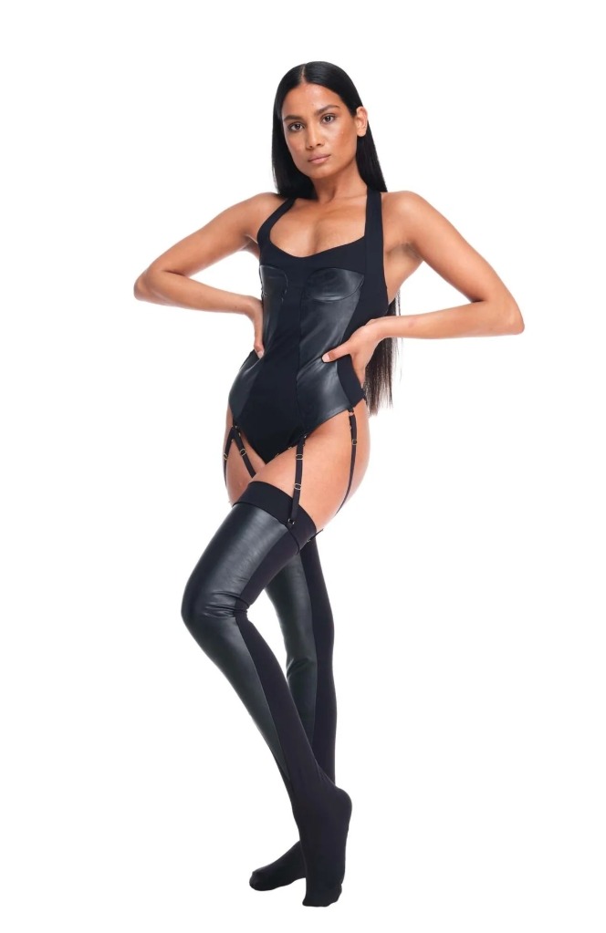 Body ajouré avec empiècements de similicuir - La Muse DSTM