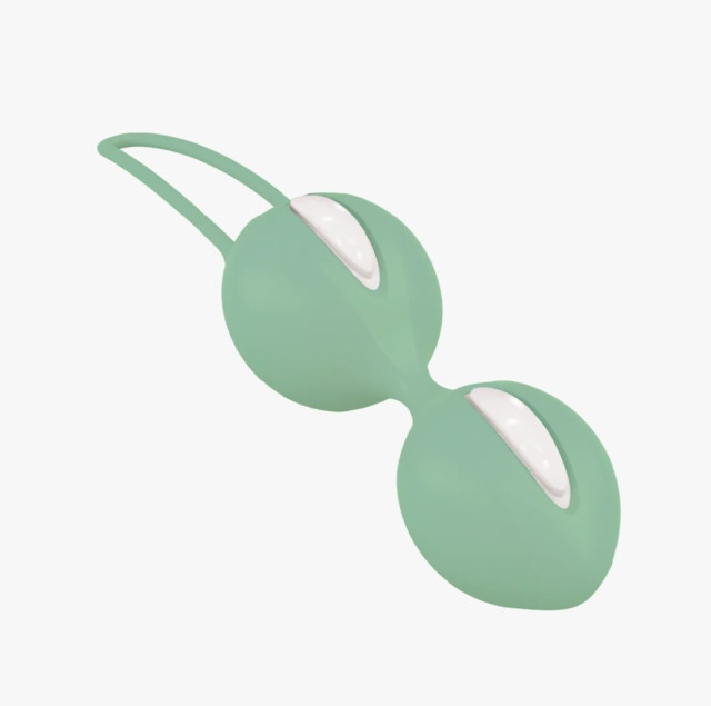 Boules de Geisha en silicone hypoallergénique de la marque Fun Factory. Elles s'utilisent pour la musculation du périnée, aussi appelé muscle de l'amour.