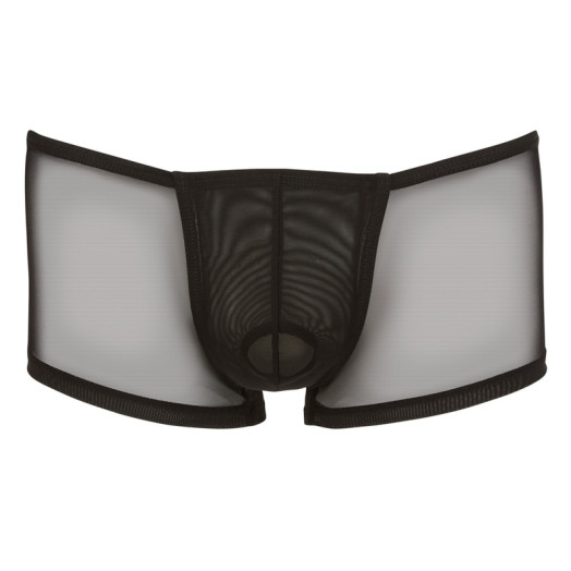 Boxer transparent avec cockring et effet push up
