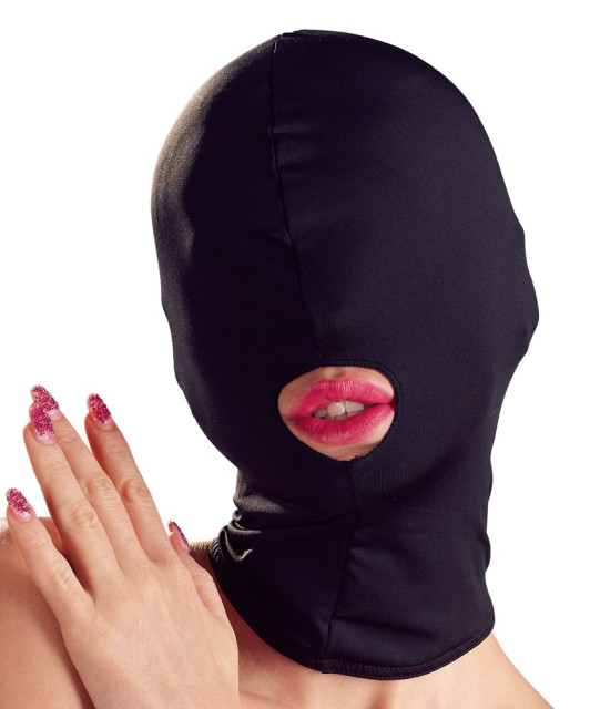 Cagoule yeux bandés fétiche noire