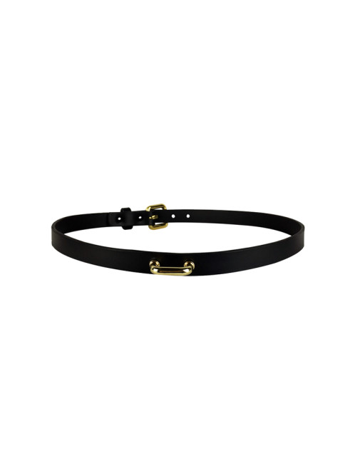 Ceinture en cuir au tannage végétal et attache plaquée or 24 carats de la marque anglaise Elf Zhou