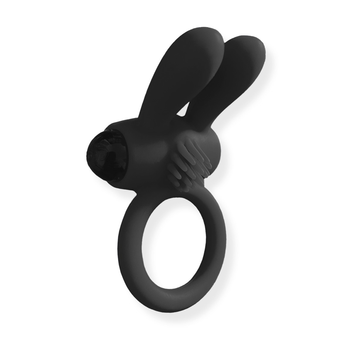 Cockring vibrant avec oreilles de lapin qui viennent stimuler le clitoris ou les testicules pendant la pénétration
