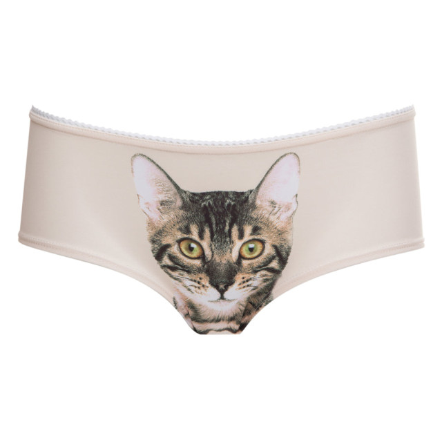 Culotte humoristique avec tête de chat