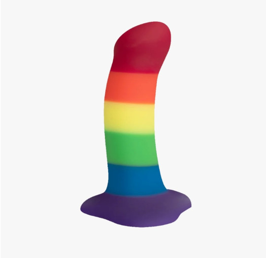 Dildo Amor de Fun Factory en silicone médical court et souple adaptable sur harnais pour gode-ceinture