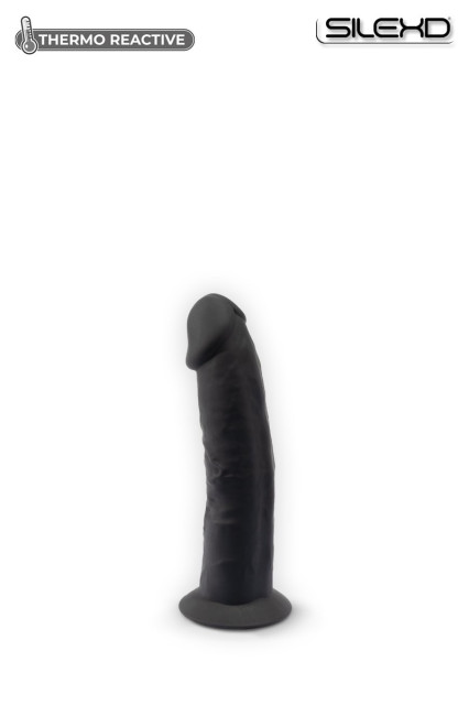 Dildo en silicone à mémoire de forme de couleur noire