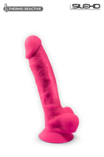 Dildo en silicone à mémoire de forme de couleur rose