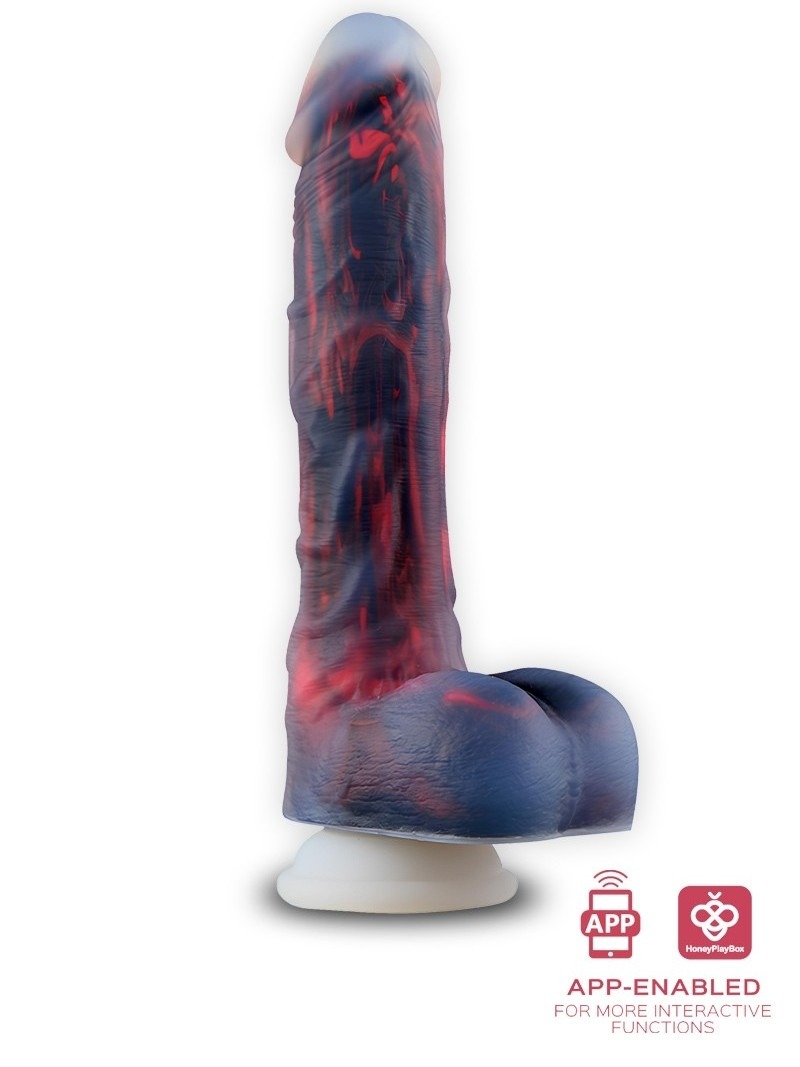 Dildo réaliste en silicone avec texture peau, gland marqué et testicules