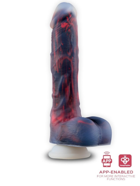 Dildo réaliste en silicone avec texture peau, gland marqué et testicules