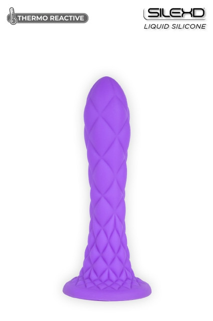 Dildo en silicone thermoréactif qui réagit à la chaleur. Il peut se mettre au micro-ondes ou au frigo.