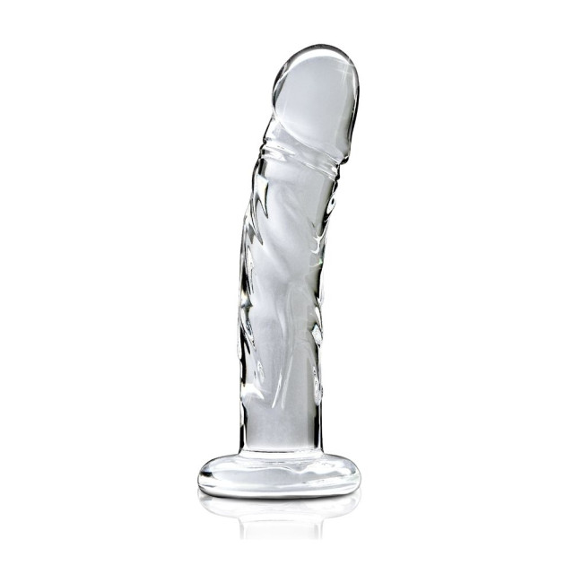 Dildo réaliste en verre spécialement conçu pour stimuler le point G ou la prostate de la marque de sextoys Icicles