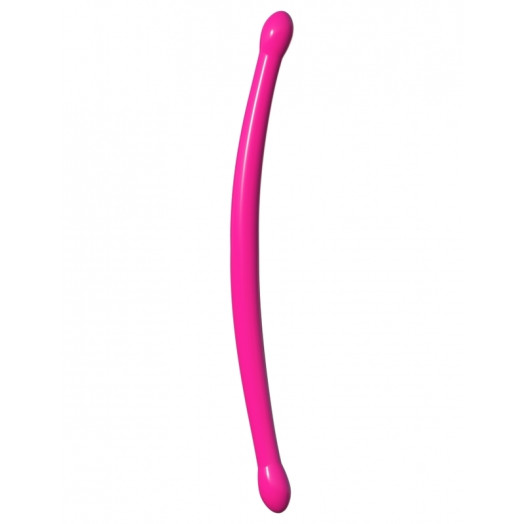 Double dildo en silicone rose