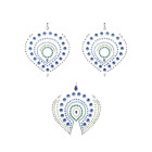 Bijoux de seins et pubis Flamboyant - Bleu & Vert