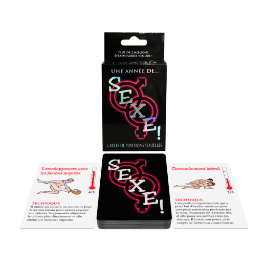 Carte à jouer érotique qui décrit 50 positions du kamasutra