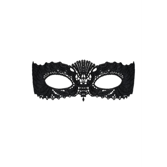 Masque en dentelle semi-rigide dont les ouvertures larges sur les yeux s'adaptent à tous les visages.