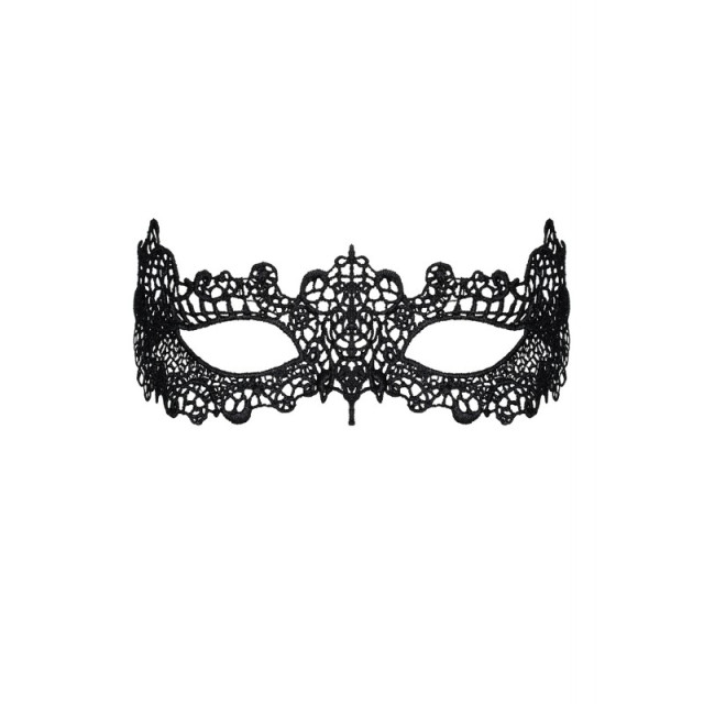 Masque en dentelle semi-rigide dont les ouvertures larges sur les yeux s'adaptent à tous les visages.