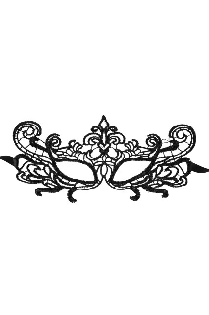 Masque en dentelle noué derrière la tête avec un ruban satiné. Taille unique et unisexe, il convient à tous les corps.