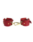 Menottes en cuir rouge - Bridge Cuff Set