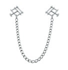 Pinces tétons à étaux en acier et chaîne