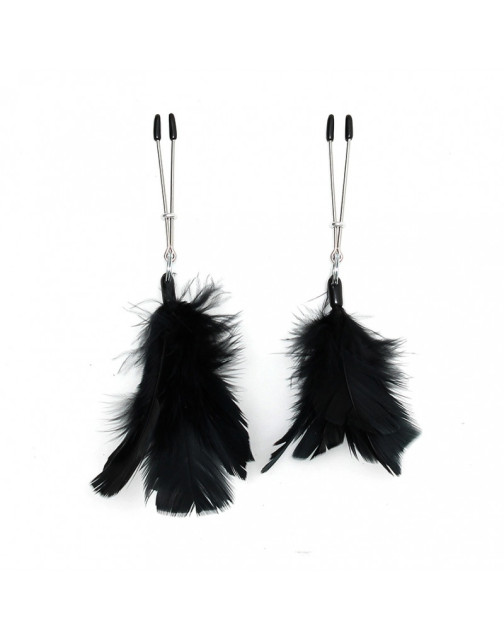Pinces tétons avec plumes