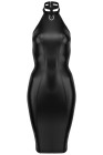 Robe longue en wetlook avec col choker