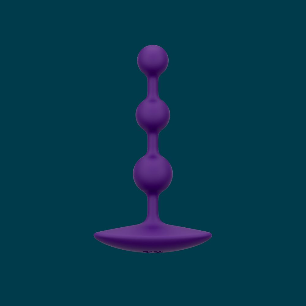 Chapelet anal avec trois billes en silicone médical souple