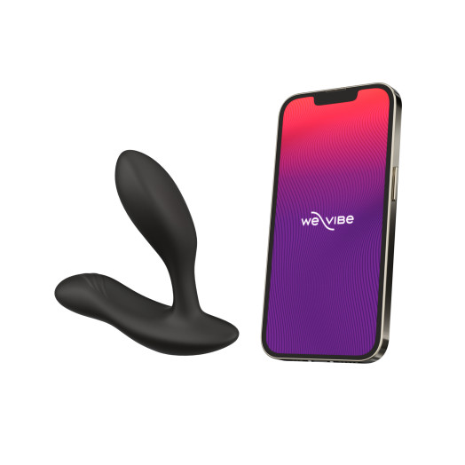 Plug prostatique vibrant et télécommandé, qui peut s'utiliser avec l'application We Vibe qui permet de jouer à deux et à très grande distance