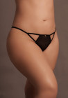 String ouvert en résille transparente - Julie Queen Size