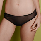 Culotte tanga en résille transparente