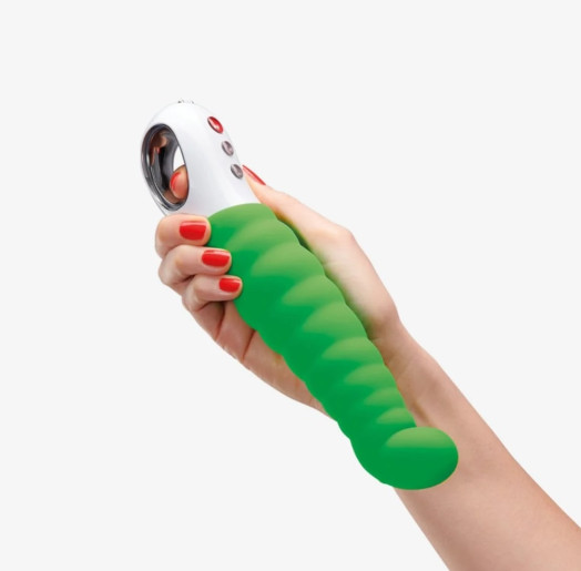 Vibromasseur nervuré et recourbé pensé pour stimuler le point G ou la prostate